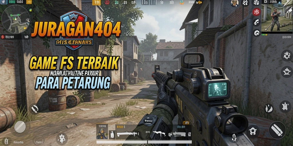 Tampilan mendebarkan dari gameplay FPS JURAGAN404.