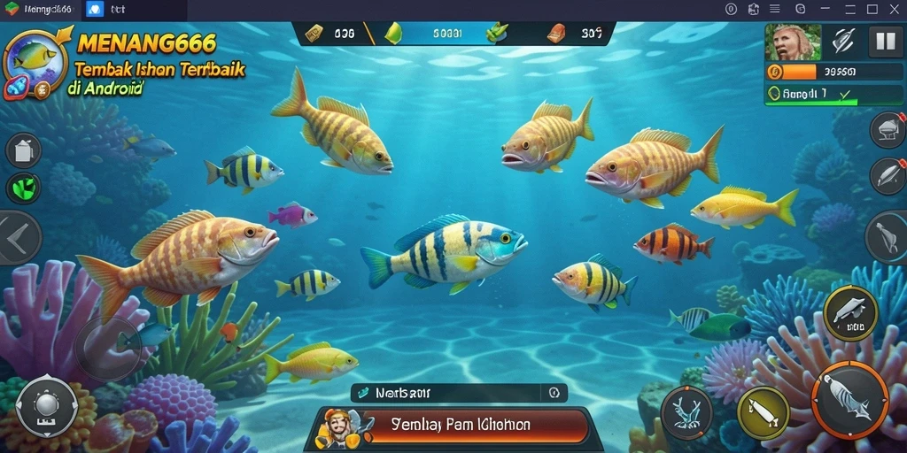 Gameplay MENANG666 yang seru dan penuh warna saat menembak ikan.