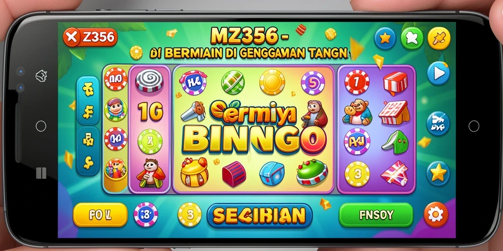 Tampilan gameplay seru MZ356 pada saat bermain Bingo.