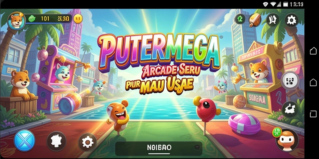 Screenshot gameplay PUTERMEGA yang memperlihatkan keseruan permainan arcade.