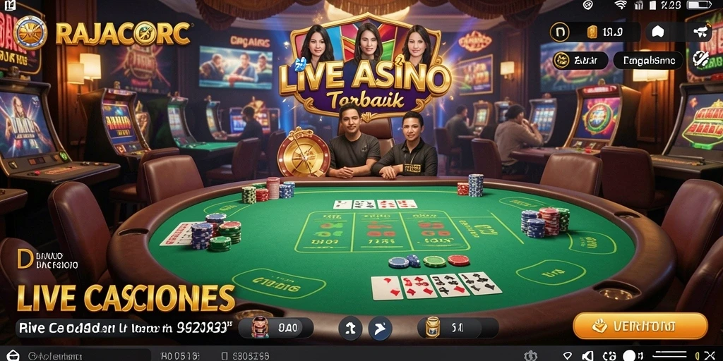 Tampilan menarik dari gameplay RAJACORC Live Casino