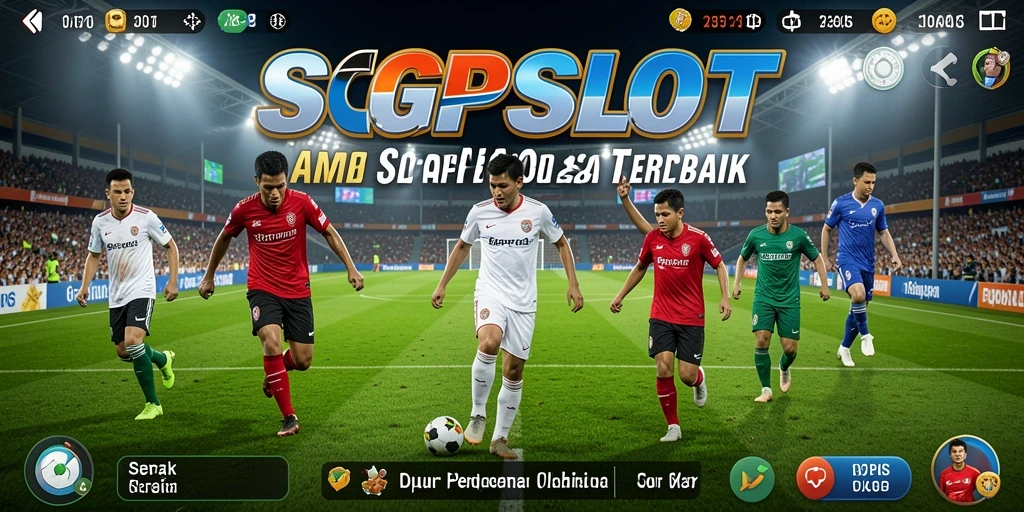 Tampilan gameplay SGPSLOT dengan aksi sepak bola yang mendebarkan.