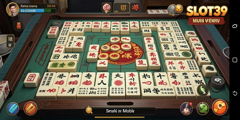 Tampilan menarik dari gameplay Mahjong di SLOT39.