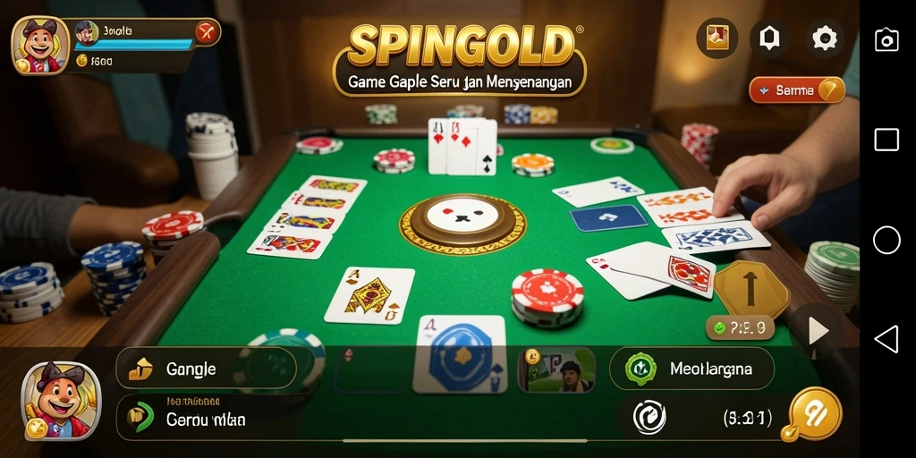 Tampilan menyeronokkan dari gameplay SPINGOLD yang penuh strategi.