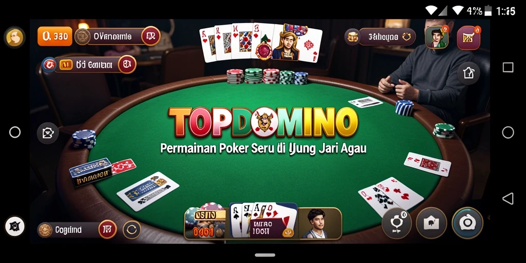 Tampilan gameplay poker yang menarik di TOPDOMINO.